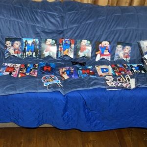 NIP THE SUICIDE SQUAD HAPPY BIRTHDAY DECORATING KIT BANNER CAKE/CUPCAKE TOPPERS